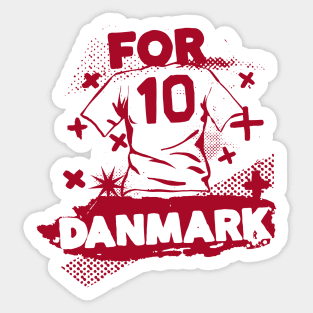 Vintage Danish Football // Retro Grunge Denmark Soccer Sticker